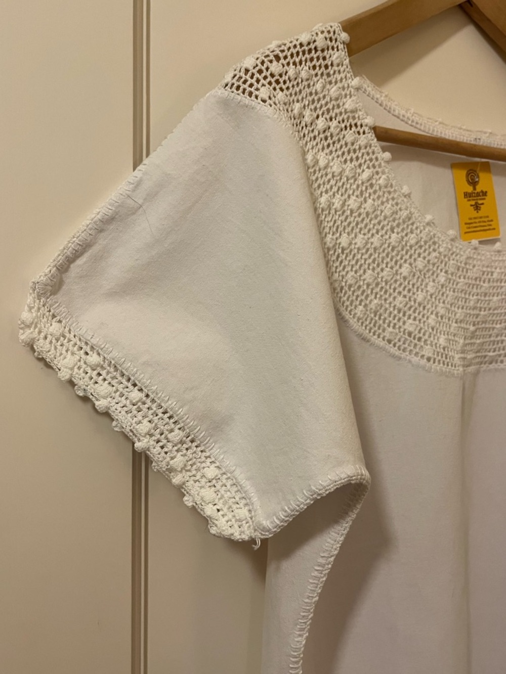 Huitzache / Huizache • Handmade Oaxacan Blouse • Crochet Yoke Boho Folk Top - Picture 3 of 12